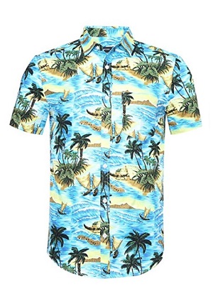 camisa hawaiana de algodon hombre